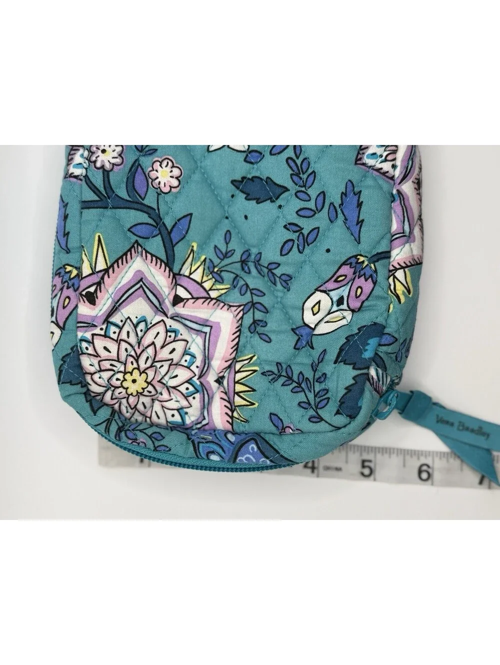 Vera Bradley COMPACT TRAVEL COSMETIC Jewelry POUCH PEACOCK GARDEN Pattern